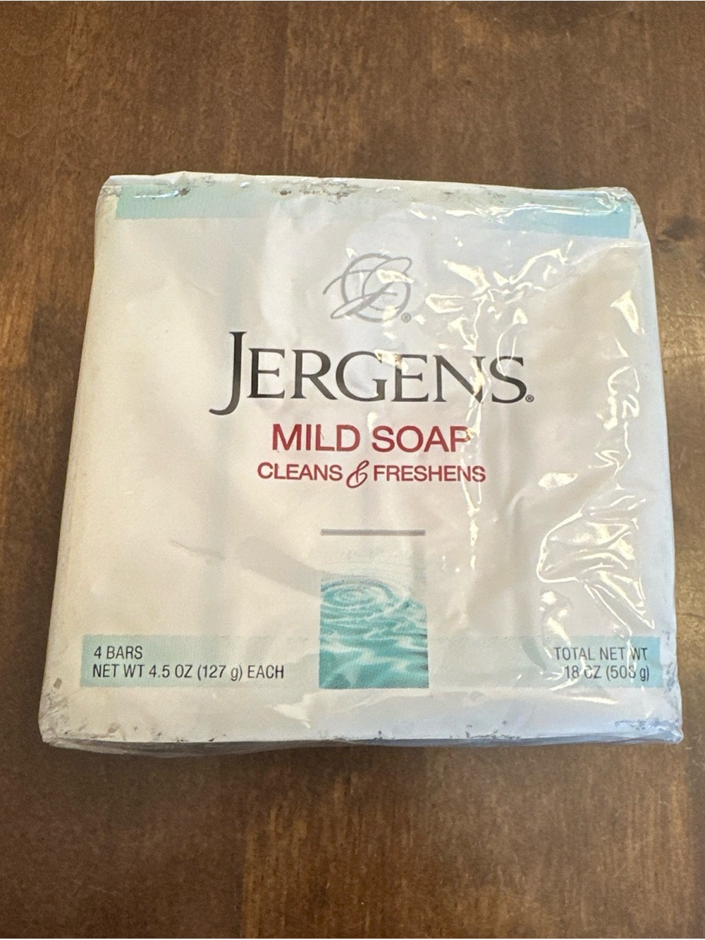 Jergens Mild Soap 4.5 oz Bath Bar Mild 4 Bars New